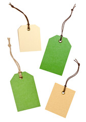 A set of tags for sale. Isolated on a white background.