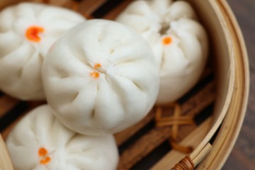 Obraz na płótnie Canvas Chinese dumpling steamed buns