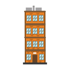 Fototapeta premium Bricks urban building vector illustration graphic design