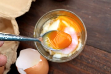 Healthy soft-boiled eggs