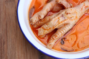 Curry with chicken feet