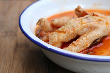 Curry with chicken feet