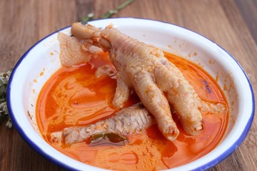 Curry with chicken feet