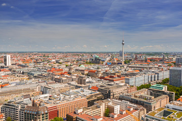 Fototapeta na wymiar Aerial view of Berlin city, Germany.