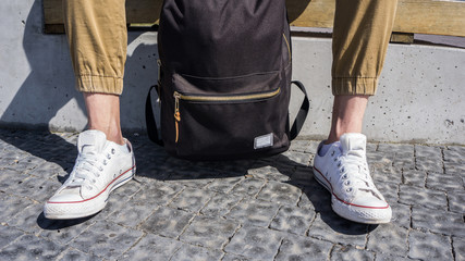 Man with backpack