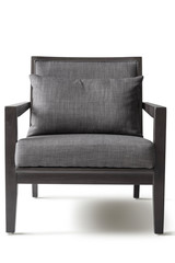 black grey armchair