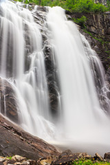 Naklejka na ściany i meble Skjervsfossen Waterfall - Norway