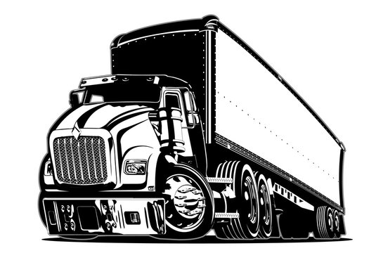 recommend clip art: Cartoon semi truck