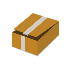 Carton box. Delivery packaging vector illustration.