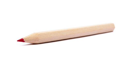 Wooden colorful ordinary pencils isolated on a white background