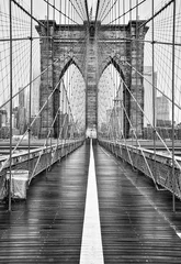 Afwasbaar Fotobehang Brooklyn Bridge Brooklyn brug van New York City