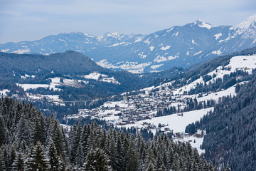 Kleinwalsertal Austria Alps in winter