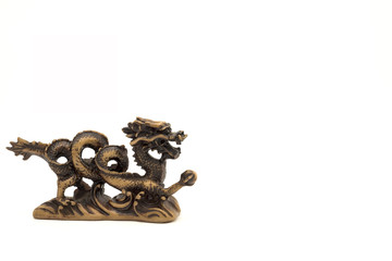 Dragon statue on a white background