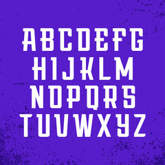 Sport font. Vector alphabet with latin letters
