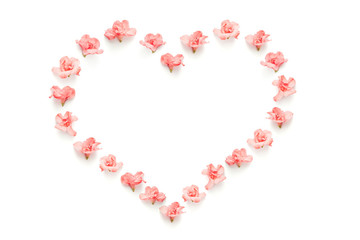 Soft Pink Flower In The Shape Of A Heart