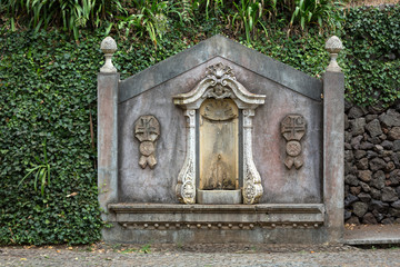 Spring in Monte Palace Tropican Garden in Funchal, Madeira island, Portugal.