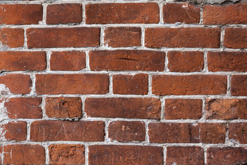 Close-up image of an old brick wall.
