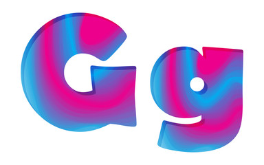 Abstract colorful letter G. Vector illustration.