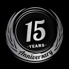 Fototapeta premium 15 years anniversary. Anniversary logo design. 15 years logo. 