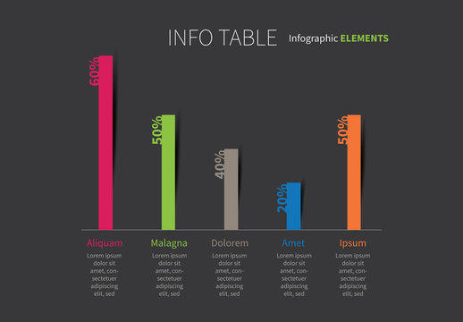 Bar Graph Infographic with Bright Accents Layout