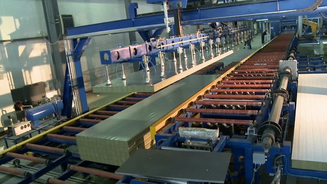 Sandwich panel factory view