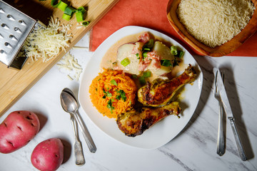 Colombian Potatoes Rice Chicken