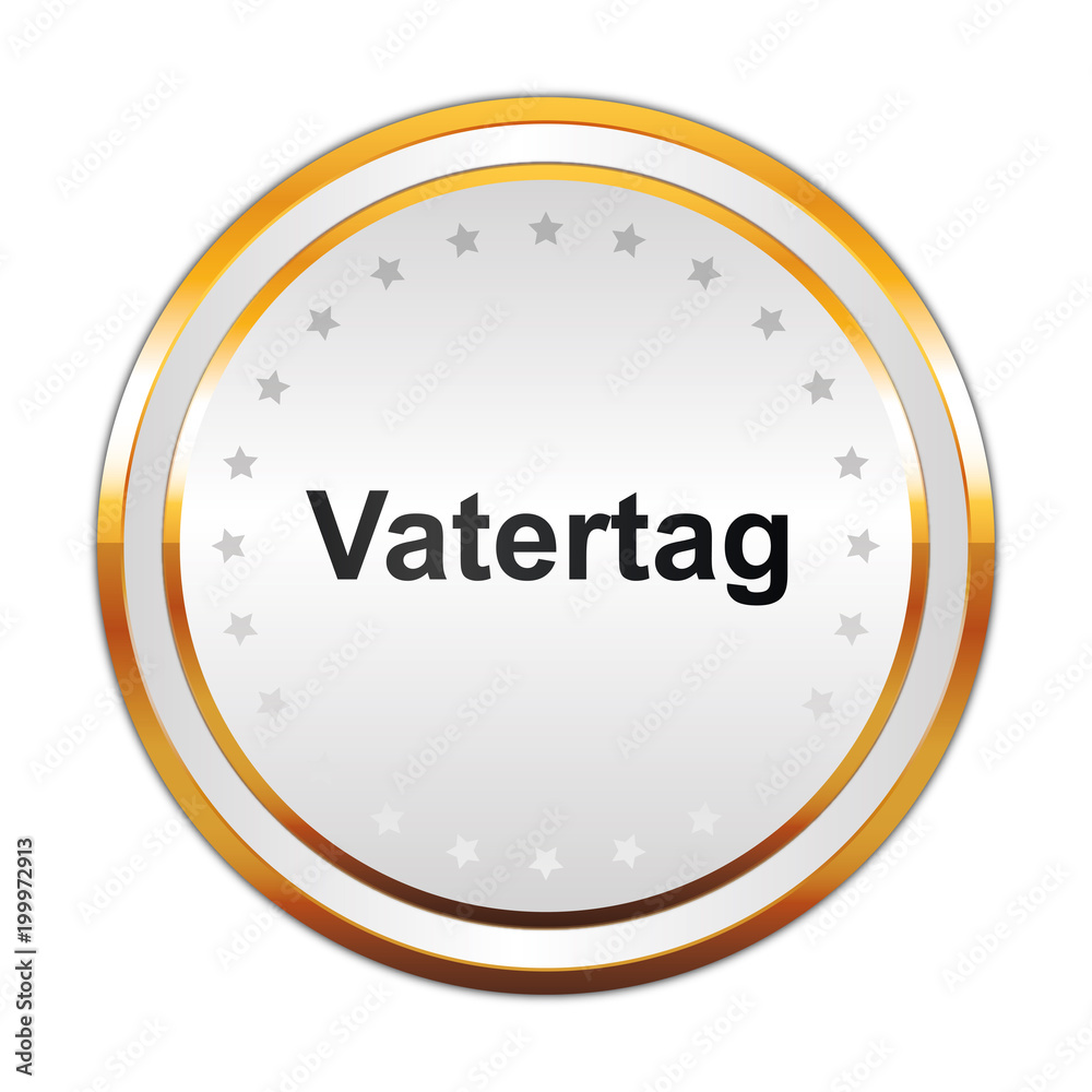 Sticker luxus button weiß - vatertag