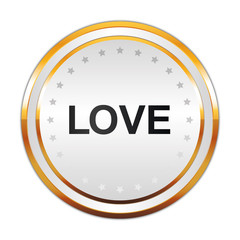 Luxus Button weiß - LOVE