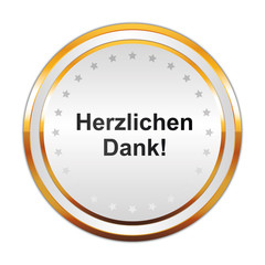 Luxus Button weiß - Herzlichen Dank