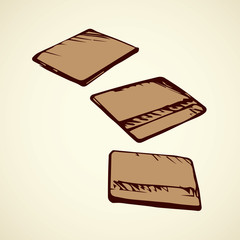 Bank card. Vector drawing