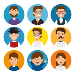 best fathers styles group characters vector illustration design