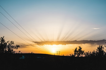 Puesta de sol atardecer andaluz