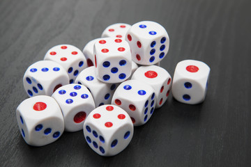 White dice for gambling game