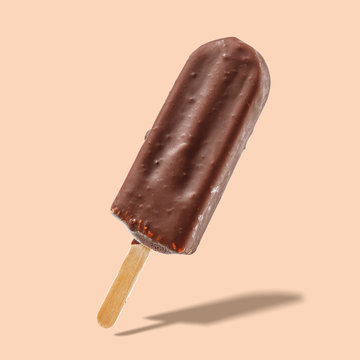 Fruit ice cream on a stick. Bright color, summer mood.