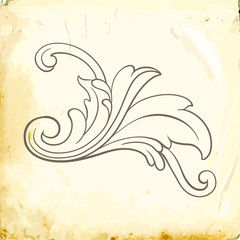 Vector baroque of vintage elements for design. 
