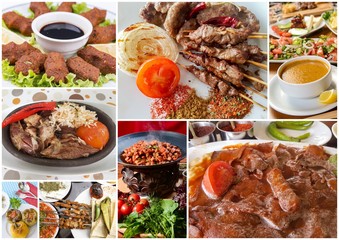 Turkish foods collage