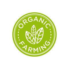 Organic farming icon. Vector illustration.