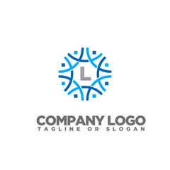 Fototapeta premium L LETTER LOGO TEMPLATE