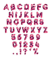 Paper cut letter. Fluid typeface, texture style papercut. Design 3d sign isolated on white background. Alphabet font of melting liquid.