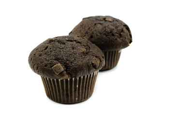 Muffin isoliert freigestellt auf weißen Hintergrund, Freisteller