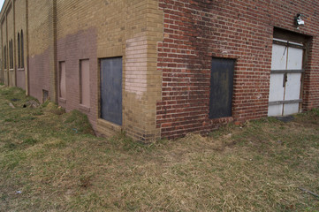 Fototapeta na wymiar Corner Of Brick Building