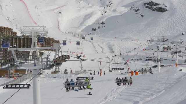 Ski resort in Val Thorens , France 