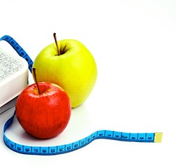 apple with tape measure