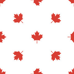 Maple leaf seamless pattern. Vector