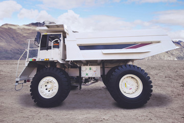 Obraz premium Haul truck parked in the construction site