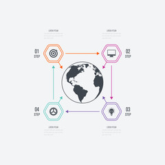 Vector illustration infographics 4 options