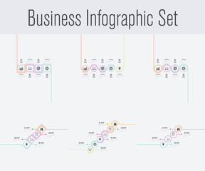 Set with infographics