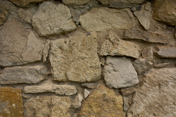 Wall of wild stone