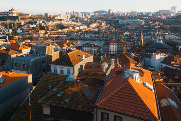 Top view of Porto downtown, Portugal.