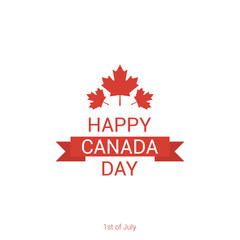 Happy Canada Day poster template. Vector illustration